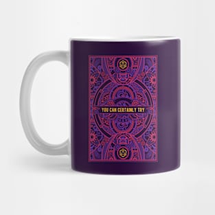 Synthwave You Can Certainly Try D20 Dice Mug